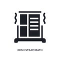 black irish steam bath isolated vector icon. simple element illustration from sauna concept vector icons. irish steam bath