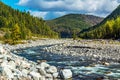 Black Irkut River in Sayan Mountains