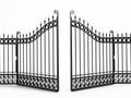 Black iron gate