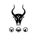 Black isolated bull head