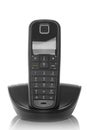 Black isolated dect phone