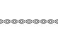 Black isolated outline chain on white background. Seamless pattern of line chain. Symbol of strength