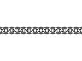 Black isolated outline chain on white background. Seamless pattern of line chain. Symbol of strength