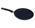 Black isolated Teflon pan for kitchen for cooking Royalty Free Stock Photo