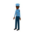 Black isometric policewoman