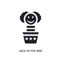 black jack in the box isolated vector icon. simple element illustration from valentines day concept vector icons. jack in the box Royalty Free Stock Photo