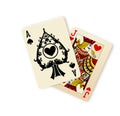Black Jack playing cards combination.
