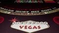 Black Jack table with poker chips and fake money.