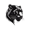 Black jaguar logo on white background Royalty Free Stock Photo