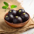 Black Jamun beauty Indian sweet, Kala Jamun, a flavorful delicacy