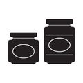 Black Jar Silhouettes Royalty Free Stock Photo