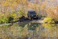 Black Jeep Wrangler Sahara Royalty Free Stock Photo