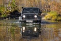 Black Jeep Wrangler Sahara Royalty Free Stock Photo