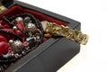 Black jewellery box Royalty Free Stock Photo