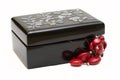 Black jewellery box Royalty Free Stock Photo