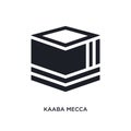 black kaaba mecca isolated vector icon. simple element illustration from religion concept vector icons. kaaba mecca editable logo