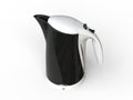 Black Kettle with white hand grip Royalty Free Stock Photo