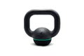 Black kettlebell 4 kg isolated on white background.