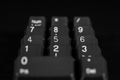 Black key board keys 1 2 3 4 5 6 7 num lock