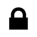 Black Key lock symbol for banner, general design print and websites. Royalty Free Stock Photo