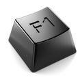 Black keyboard button isolated