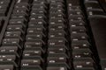 Black keyboard closeup. Keyboard pattern. Horizontal pattern. Vertical pattern. Royalty Free Stock Photo