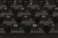 Black keyboard closeup. Keyboard pattern. Horizontal pattern. Vertical pattern. Royalty Free Stock Photo