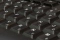 Black keyboard closeup. Keyboard pattern. Horizontal pattern. Vertical pattern. Royalty Free Stock Photo