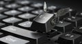 Black Keyboard with Esc Key and Wings Royalty Free Stock Photo