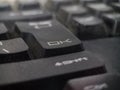 Black keyboard that focused on key Ok Royalty Free Stock Photo