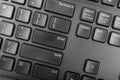 Black Keyboard Keys, Macro Shot of Keyboard Buttons Royalty Free Stock Photo