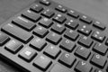 Black Keyboard Keys, Macro Shot of Keyboard Buttons Royalty Free Stock Photo