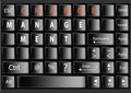 Black keyboard with text Change Management ,vector illustration Royalty Free Stock Photo