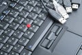 Black keyboard and usb Royalty Free Stock Photo