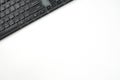 Black keyboard on white background Royalty Free Stock Photo