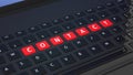 Black keyboard with word Contact Royalty Free Stock Photo