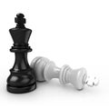 Black king chess mate Royalty Free Stock Photo
