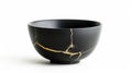 The black Kintsugi cup has an elegant Japanese design , black, Japanese, elegance, pottery, artistic Royalty Free Stock Photo