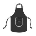 Black kitchen protective apron