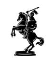 Black Knight horse icon Illustration