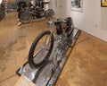 The Black Knight by Max Hazan Motorworks in 2016, on display in the Haas Moto Museum in Dallas. Royalty Free Stock Photo