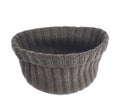 Black knitted head cap isolated