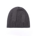 Black knitted men`s hat isolated on white Royalty Free Stock Photo