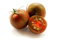 Black kumato tomatoes isolated Royalty Free Stock Photo
