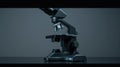 The black laboratory microscope.AI generated image Royalty Free Stock Photo
