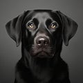 Whimsical Labrador Retriever: Black And White Funny Dog Image