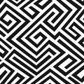 Black labyrinth seamless pattern Royalty Free Stock Photo