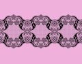 Black lace border Royalty Free Stock Photo