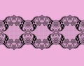 Black lace border Royalty Free Stock Photo