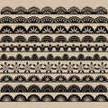 Black Lace Border set Royalty Free Stock Photo